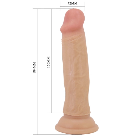 Фаллос Quentin с подвижной кожей