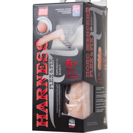 Страпон с 3 насадками Harness 6,7&quot; Flex&amp;Fix