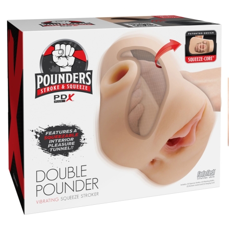 Мастурбатор Double Pounder Vibrating Squeeze Stroker