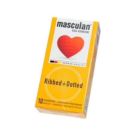 Презервативы Masculan Ribbed+Dotted 